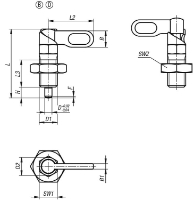 K1284 Cam-Action Indexing Plungers With Stop Drawing