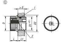 K0451 Press in Plig Form C With Vent & Air Filter