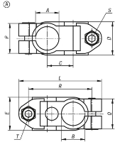 K0472 Tube Clamp Form A Drawing