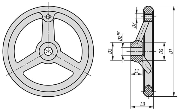 handwheels drawing