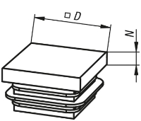 Tube stoppers for square tubes