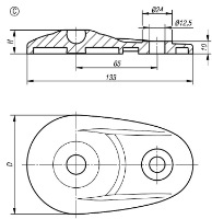 Swivel feet Plastic