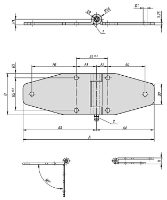 Strap hinge drawing