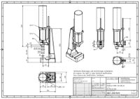 1.5kN Pneumatic Press 80mm Stroke 40mm – 215mm Dimension B