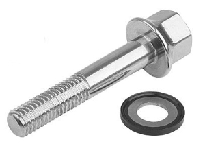 316 Stainless Steel Hex Head Screw With 70 EPDM 291 (Black) Seal