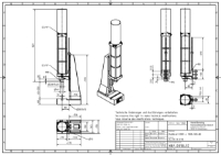 Pneumatic Press 13KN 100mm Stroke Dimension B 65-350mm