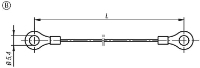 Retaining Cable With Crimp Terminals Drawing