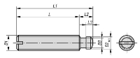 K0390 Grub screws with thrust point Drawing