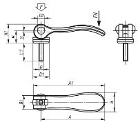 Stainless Steel cam lever