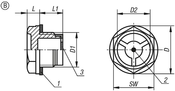 K0445 Oil Level Sight Glass Drawing Form B