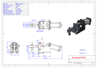 Pneumatically Operated Vertical Toggle Clamp Size 340Kg