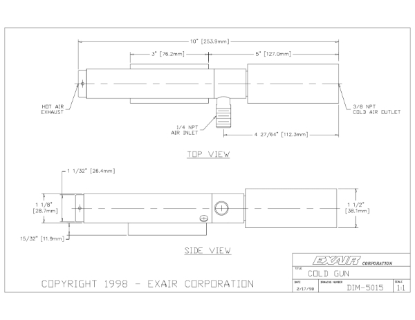 Cold Gun System Magnet Base Two Cold Outlets