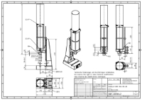 Pneumatic Press 8.5KN 120mm Stroke Dimension B 58-243mm