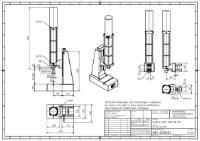 Pneumatic Press 13KN 120mm Stroke Dimension B 70-325mm