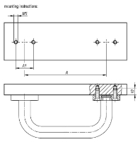 Pull handles Detachable Drawing 3