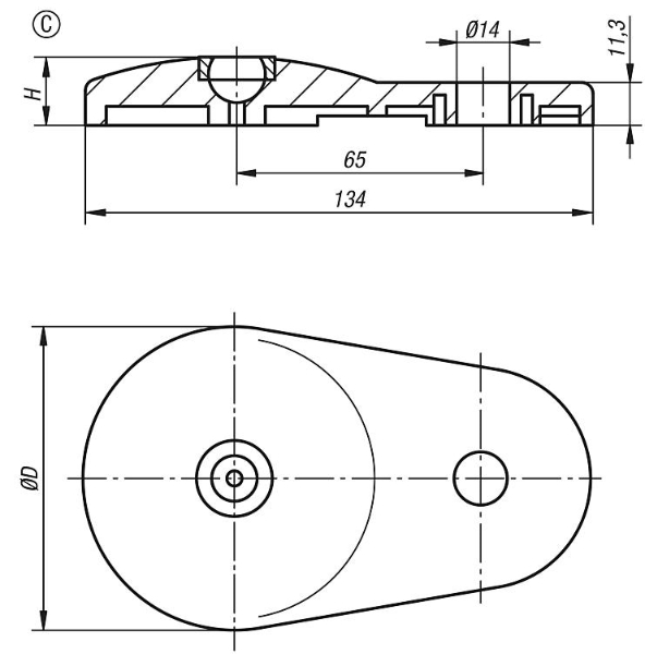 Extended Swivel foot plate