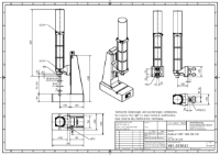 Pneumatic Press 13KN 100mm Stroke Dimension B 70-325mm