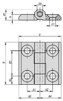 Hinges in Stainless Steel Drawing