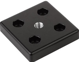 K1057 Foot Plate Square Black