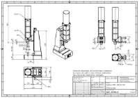 Pneumatic Press 13KN 60mm Stroke Dimension B 60-285mm