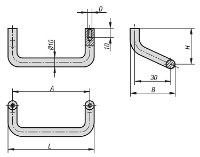 Pull handles angled