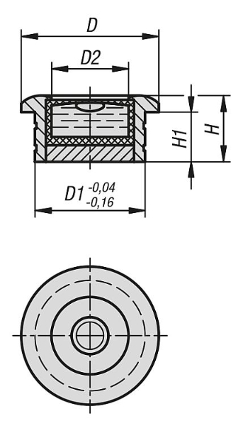 K1152 Bullseye Levels With Bead-Edged Frame Drawing