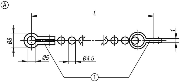 K1125 Ball Chain Form A Drawing