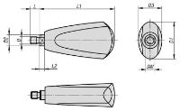 Taper grips revolving oval Drawing