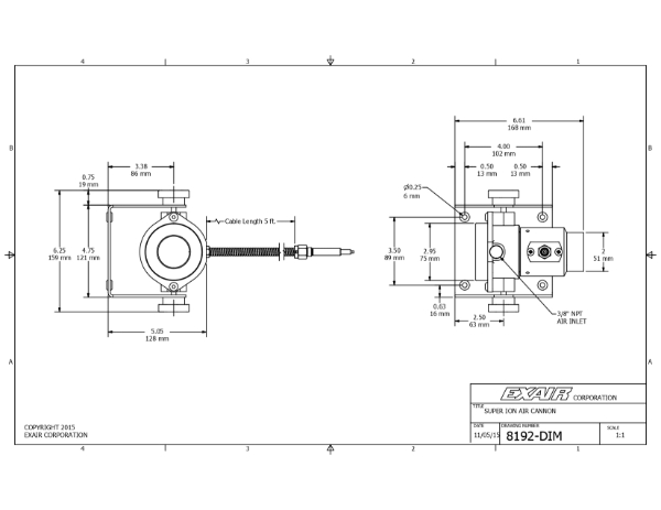 Gen 4 Ion Air Cannon with 1.5M Shielded Cable