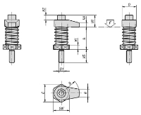 Hook clamps with collar