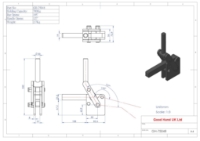 GH-75048 Steel heavy duty clamp with straight base solid arm