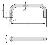 Pull handles ss drawing