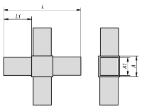 Square tube connectors