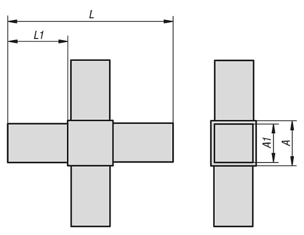 Square tube connectors