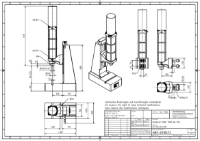 Pneumatic Press 13KN 80mm Stroke Dimension B 70-325mm